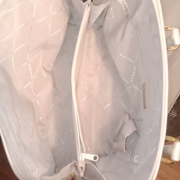 Vintage ganon woven pearl white and gold handbag - Picture 4 of 6